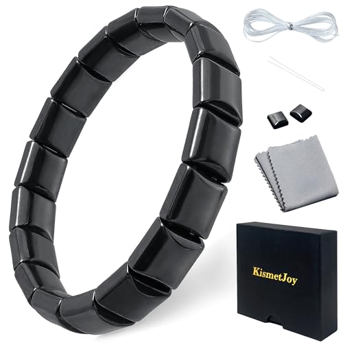 Hematite Bracelet for Men - Reclaim Your Edge & Confidence, Natural Stone for Focus, Courage & Mental Clarity, Stretch Gift Jewelry