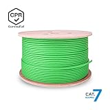 AISENS - A146-0667 - Kabel sieciowy CPR Cca Cat.7 600 MHz S/FTP AWG23, zielony, 305m