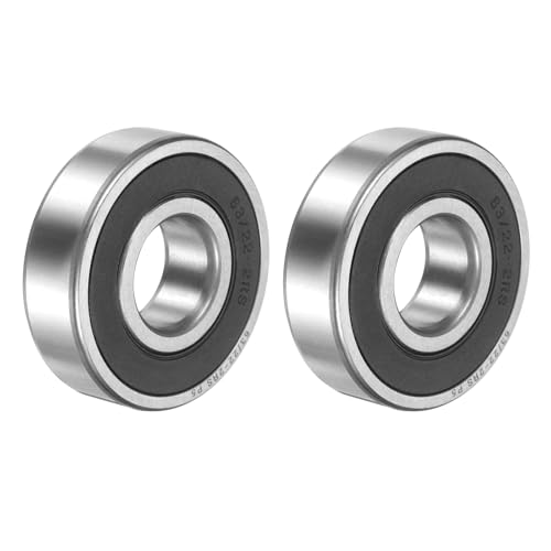Image of sourcing map 63/22-2RS Deep Groove Ball Bearing, 2pcs 22 x 56 x 16mm Chrome Steel Bearing, Double Rubber Sealed (ABEC 5, ZV4)