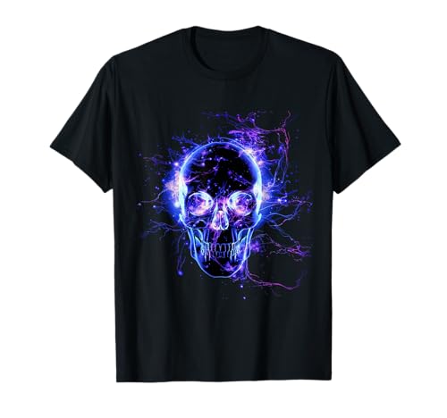 Squelette Tête de Mort Biker Rocker Crâne Punk Rock T-Shirt