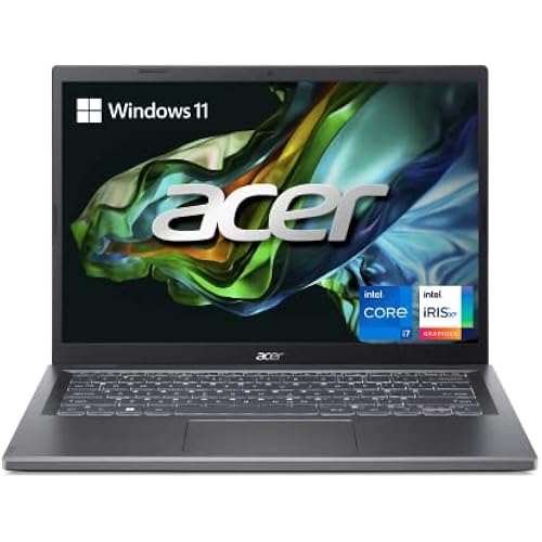 acer Aspire 5 14 Slim Laptop | 14" WUXGA (1920 x 1200) IPS | Core i7-1355U | Intel Iris Xe Graphics | 16GB LPDDR5 | 512GB Gen 4 SSD | Wi-Fi 6E | USB4/Thunderbolt 4 | Backlit KB | A514-56M-71A9, Gray