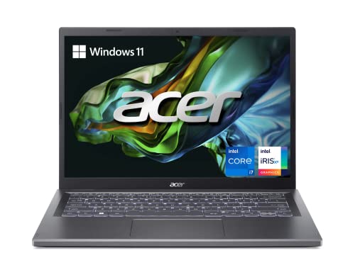 Acer Aspire 5 14 Slim Laptop | 14" WUXGA (1920 x 1200) IPS | Intel Core i7-1355U | Intel Iris Xe Graphics | 16GB LPDDR5 | 512GB Gen 4 SSD | Wi-Fi 6E | USB4/Thunderbolt 4 | Backlit KB | A514-56M-71A9