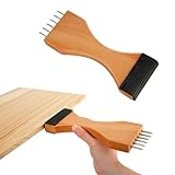 Tinoaly Polsterwerkzeug mit Schwanenhals-Gurtspanner, Hebeldesign Gurtspanner-Abzieherwerkzeug mit Holzgriff Rutschfestem Griff und Scharfen Stahlstiften für Reparatur Teppichen Segeltuch und Möbeln