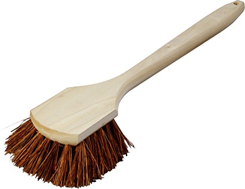 Image of SPARTA 4549300 Flo-Pac Plastic Grout Brush, Scrub Brush, Cleaning Brush With Stiff Palmyra Bristles For Cleaning, 20 Inches, Black, (Pack of 12)