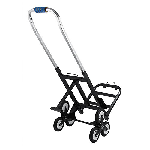 Diable d'escalier robuste avec une capacité de 190 kg, chariot pliable portable avec roues pour charge maximale de 190,5 kg
