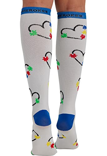 Cherokee Printsupport Women 8-12 Mmhg Support Socks, Plus, Love You To Pieces #TOP2