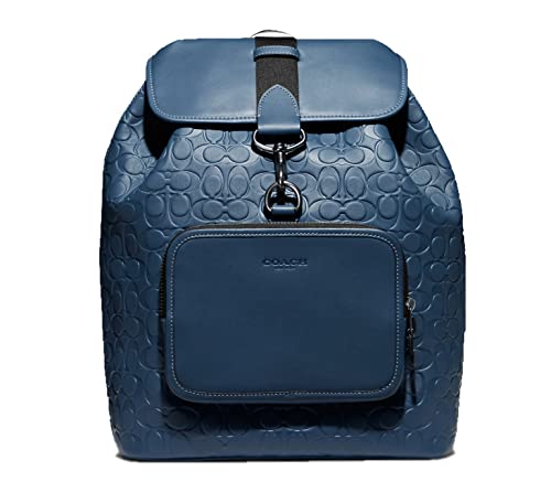 Coach Men's Sullivan Backpack (Signature Leather - Denim) #TOP13