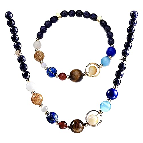Collar de cuarzo natural y pulsera chakra el regalo de joyería ideal