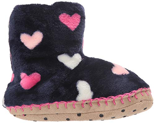 Hatley Girls' Toddler Fuzzy Fleece Slouch Slippers, Lovey Hearts, Small (5-7 Us Child Shoe Size) #TOP6