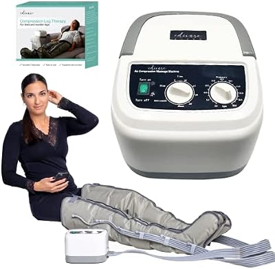 Edicare, Presoterapia para Casa, para Piernas y Pies Cansados, 6 Valvulas, Favorece una Mejor Circulación, Drenaje Linfático, Fácil Uso, Eficacia Profesional (Dispositivo y perneras)