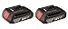 Bosch BAT612 18V 2.0Ah Lithium Ion Slim Pack Battery (2 Pack)