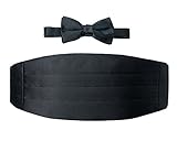 Spring Notion Big Boys' Cummerbund and Bow Tie Set M Black