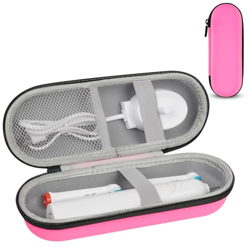 LOPHE Estuche Cepillo Dientes, Funda Cepillo Dientes Electrico Portátil, Estuche Cepillo Electrico Viaje Universal para Cepillo de Dientes Eléctrico de Mayoría de Marcas, Rosa