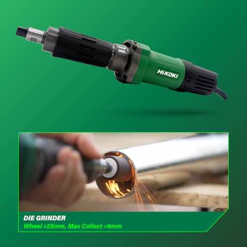 Image of HIKOKI GP3SBS9Z Corded Die Grinder 550W | 34000Rpm | 1.81Kg | Back Switch | Black & Green