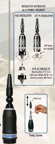 Sirio High Power 4000 Pl 10M & Cb Mobile Antenna #TOP3