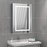 Medicine Cabinet with Lights and Mirror, LED Medicine Cabinet for Bathroom, with Defogger, Dimmer, C