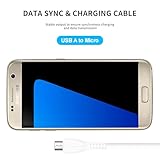 Micro USB Charger Cable For Samsung Galaxy A03/A02/A01/A10/A7 2018/A6 2018/J3/J4/J5/J6/J7/J7 Prime/S5/S6/S7/S7 Edge Super Fast Charging Data Sync Cable 1M Long USB A to Micro wire 2.4A Charging Lead - Image 3