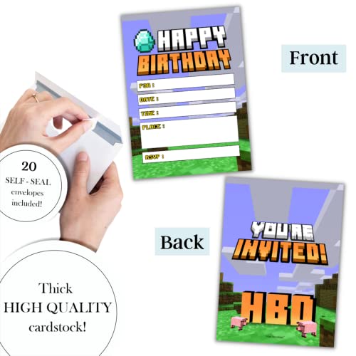 Maze Game Birthday Invitations - 20 Pack