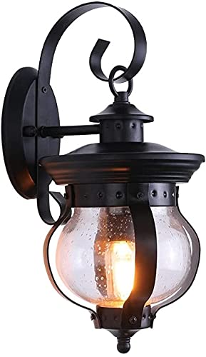 Luz exterior IP65 retro transparente WQHPLMD: aplique impermeable para pared y jardín