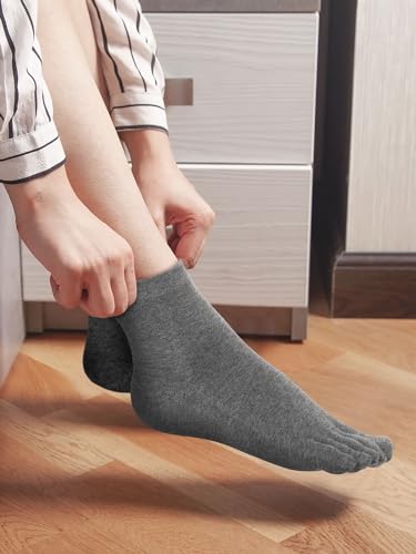 Image of Bencailor 4 /12Pairs Women Toe Sock Five Toe Sock