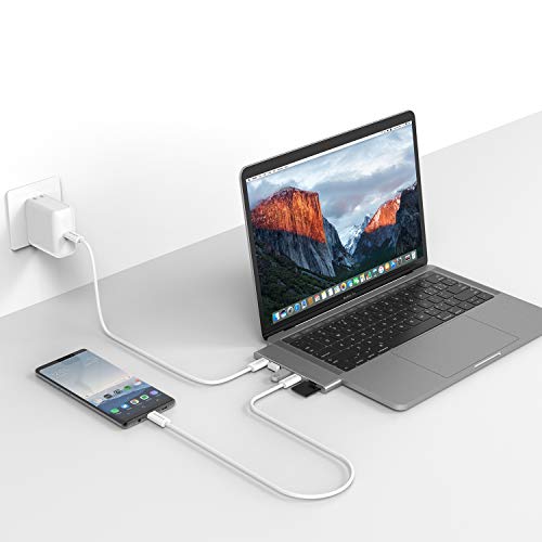 LENTION USB C Portable Hub with 100W Power Delivery, 40Gbps USB C Data Adapter, 4K HDMI, 2 USB 3.0, SD/Micro SD Card Reader Compatible 2016-2020 MacBook Pro 13/15/16, New Mac Air (CB-CS63, Space Gray) - Thumbnail 5