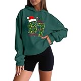 Generisch Hoodie mit grafischem Spruch für einen lässigen, modernen mit komfortablem Fleece-Innenfutter bequemer Passform (Green, XL)