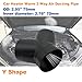AIMCOCO Car Heater Warm Straight 3 Way Air Ducting Pipe 75mm Y Shape Outlet Connector 3 inch Duct Joiner Connector Pipe Black Plastic