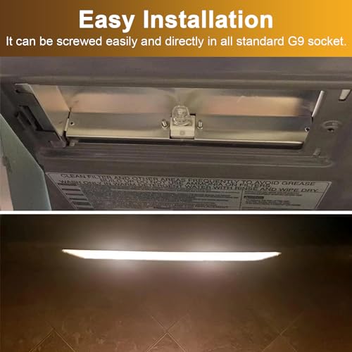 W10709921 Light Bulb for Whirlpool Microwave Oven,300°C High Temperature Resistant,G9 120V 25W Bulb Compatible with K-itchenaid Jenn-air Whirlpool Ma-ytag Replace for W10112515 AP5983626,4 Pack - Thumbnail 7