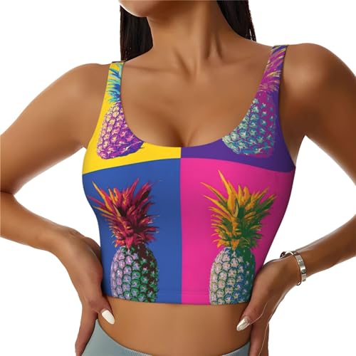 Débardeur yoga femme avec rembourrage haut de sport dos nageur gilet fitness entraînement