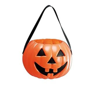 Kaku Fancy Dresses Halloween Pumpkin Baskets for Kids | Halloween Pumpkin Trick or Treat Plastic Basket | Halloween…
