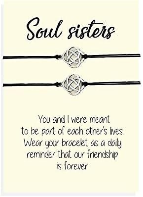 Soul sister bracelets for 2, Soul sister gift, Soul sister jewelry, Bff bracelet, Bracelet set, Friendship bracelet, Best friend matching bracelets Celtic knot