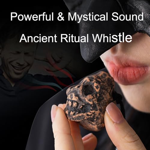Aztec Death Whistle - The Portable Handmade Clay Screaming Sound Authentic Aztec Death Mini Whistle for Halloween Pranks, Scary Gifts (Mini Whistle)