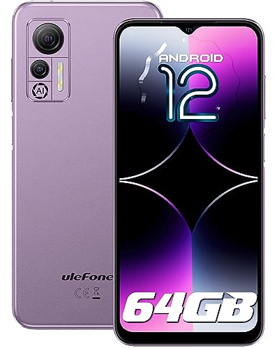 Ulefone Handy ohne vertrag Android 12 8GB RAM 64GB ROM Simlockfreie Handy Android Smartphone ohne vertrag Note 14 Quad-core SD-128GB...