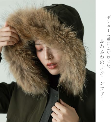 Amazon | [Filomo] モッズコート レディース フード付き ダウン ファー