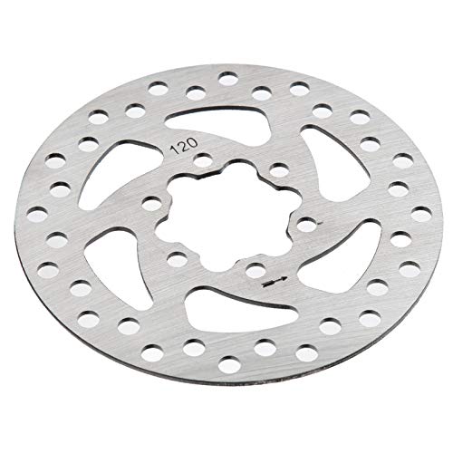 120 Brake Disc,Stainless steel Electric Scooter Skateboard Rotor Pad Electric Scooter Brake Disc Replacement Parts 34 Inner Diameter