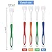 Boao 4 Pieces Toothbrush 3 Sided 7.1 Inch Autism Sensory Toothbrush 360 Degree Cleaning Travel Brush Complete Teeth Angle Clean Tooth(Green, Blue, Yellow, Red)