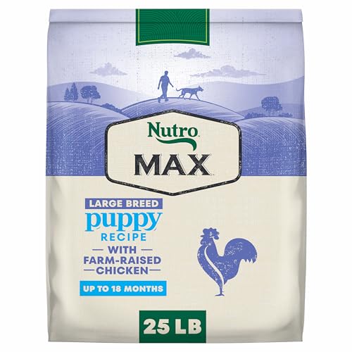Nutro Max Large Breed Puppy Dry Dog Food Farm-Raised Chicken 25 lb