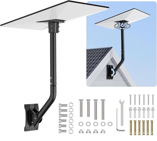 Starlink Roof Mount for Gen 3, 360°Adjustable & Rotatable Wall Mounting Kit Compatible with V3 Starlink Standard Dish, Starlink Gen 3 Pole Mount Include Pipe Adapter, Ideal for Home, RV, Car