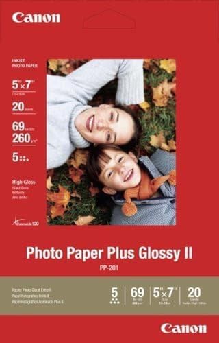 Canon Photo Paper Plus Glossy II, 5 x 7 Inches, 20 Sheets (2311B024) image 2