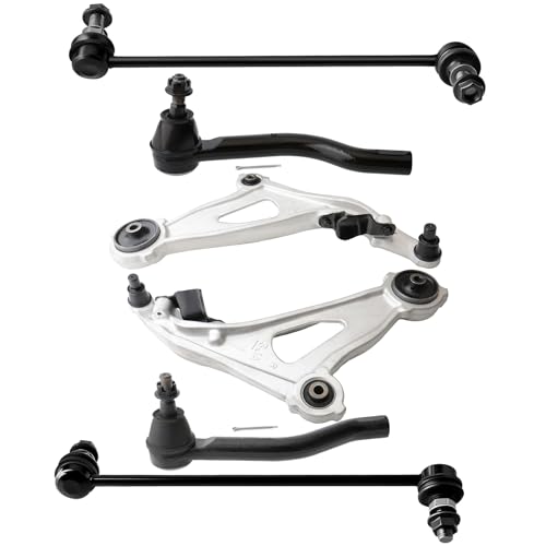 ASAPE 6 Pcs Suspension Kit - Fit 2013-2019 for Nissan Pathfinder 2013 for INFINITI JX35, Include - Front Lower Control Arm and Ball Joint Outer Tie Rod End Sway Bar End Link