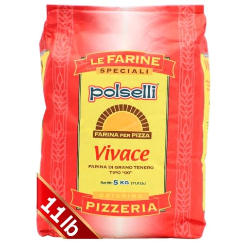 Vivace, Tipo '00' Double Zero Flour, OO Flour, Napoletana, Romana, Traditional Pizza Dough Mix, Pasta, Bread, (5 kg) 11 lbs by Polselli