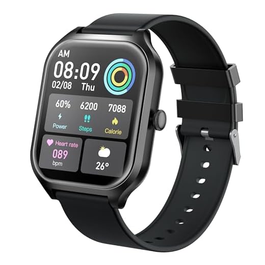 ANTZO Smart Watch 2.01" AMOLED Display 10-Day Battery, BT Call & Text, Workout Modes, 24/7 HR BP O2 Sleep Mon, IP67 Waterproof, Fitness Tracker for Men and Women, Compatible with iOS/Android