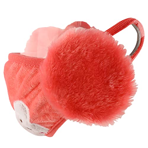 Image of Trendy Apparel Shop Kids Winter Animal Face Cartoon Bear Mask & Earmuffs