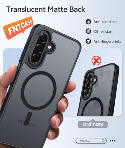 FNTCASE für Samsung Galaxy A17 5G Hülle: A17 A16 A26 Magnetische Handyhülle mit 1 STK Panzer Schutz Glas Matt Hüllen Robuste Stoßfeste - Militärische Klasse Fallsicher Anti-Fingerabdruck Schutzhülle