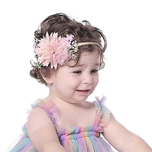 Cinaci 6 Pack Delicate Floral Rose Daisy Flower Super Stretchy Soft Nylon Headbands Hair Bands Accessories For Baby Girls Newborns Infants Toddlers Kids #TOP2