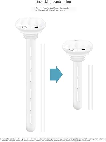 Miniatura 9 de Humidificador de niebla fría USB, mini humidificador de aire portátil para dormitorio, escritorio, coche, viaje, oficina, bebé con longitud ajustable