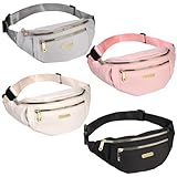 YOUEON 4 Colors Waist Packs for Men Women Cross Body, Nylon Waterproof Sling Bags with Adjustable Strap, Fanny Pack for Running Hiking Exercise Walking Travel