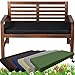 Cuscino per panca da giardino – 2 posti – 108 x 42 cm – 6 cm di spessore – 2 3 4 posti in tessuto impermeabile – sedia lunga da giardino per esterni e pub – cuscino esterno e interno (2 posti, nero