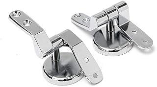 Demachytec Toilet Seat Hinges Replacement,Toilet Seat Fittings Chrome Finished Toilet Seat Hinge Fixings, Toilet Seat Hardware for Most Toilet Seats(2 Pcs)