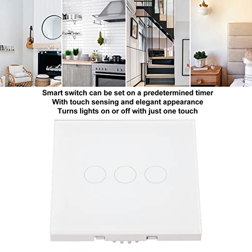 Intelligent Light Switch, Smart Switch 3 Gang Ac110‑240V Elegant Appearance For Home #TOP4
